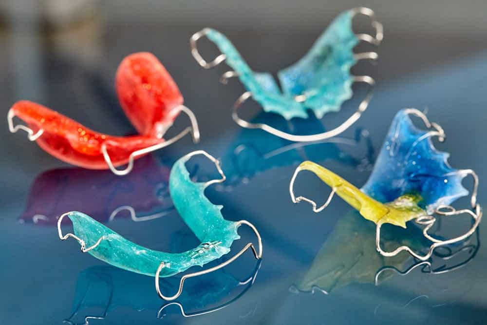 wearing a retainer